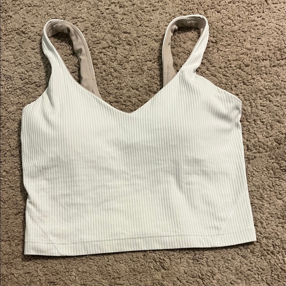 Lululemon Athletica Cream Ribbed Tank Top